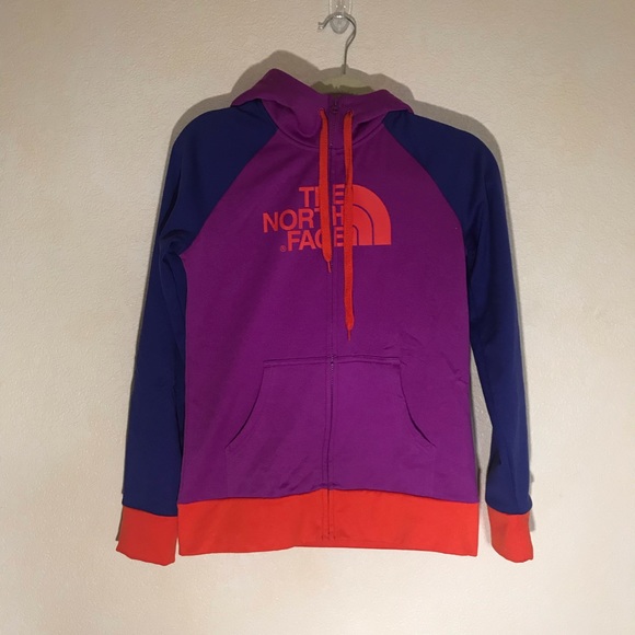 Purple, Blue, Orange North Face Hoodie. Sz S. - Picture 3 of 6